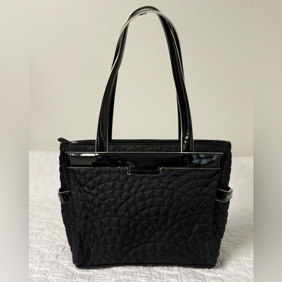 🖤 Vera Bradley Mon Cheri Black Quilted Tote Bag - Discontinued - Picture 2 of 14